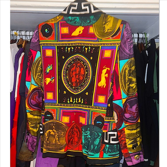 Authentic Vintage Gianni Versace Archive Silk Blend Roman Mythology Suit Set - Picture 6 of 14